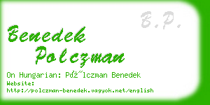 benedek polczman business card